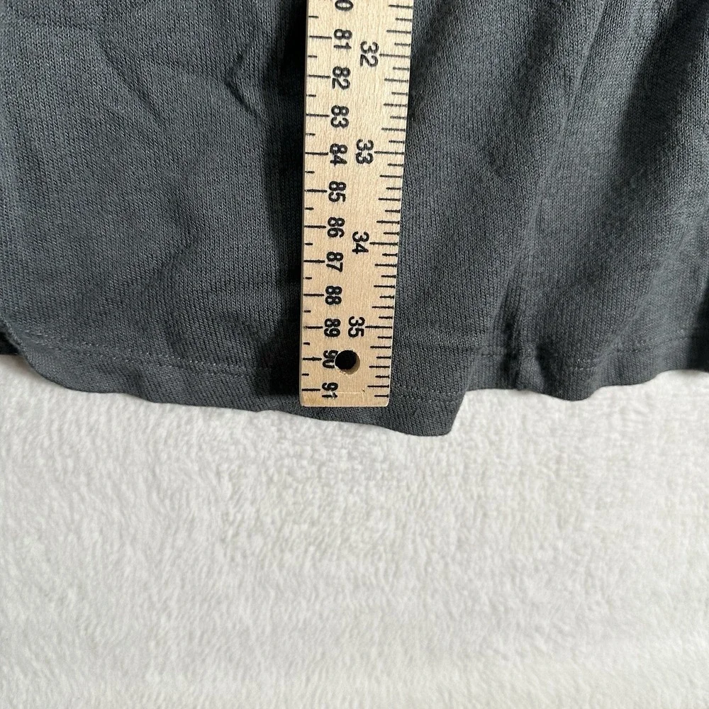 LOFT‎ Outlet Lounge Dress M Charcoal Gray Soft Knit Long Sleeve With Pockets